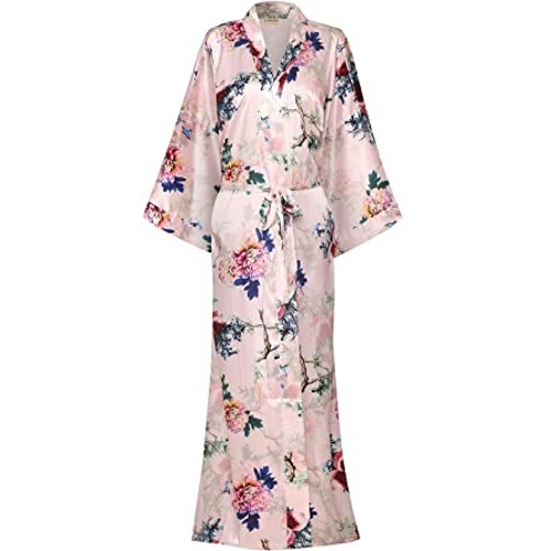 14. The Bund Short Satin Kimono Robe